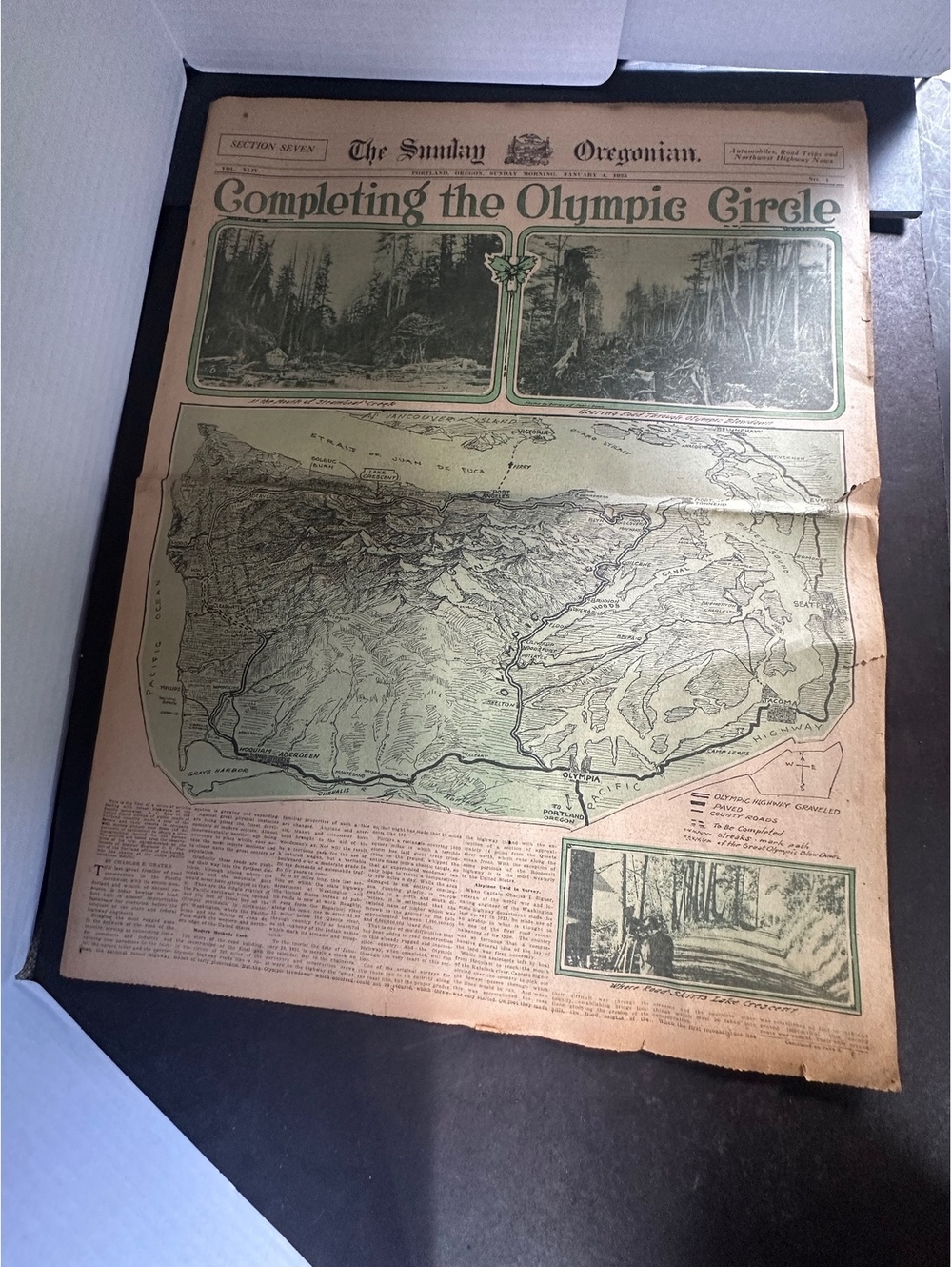 Antique 1925 Sunday Oregonian Auto Section Vintage Cars Portland Oregon